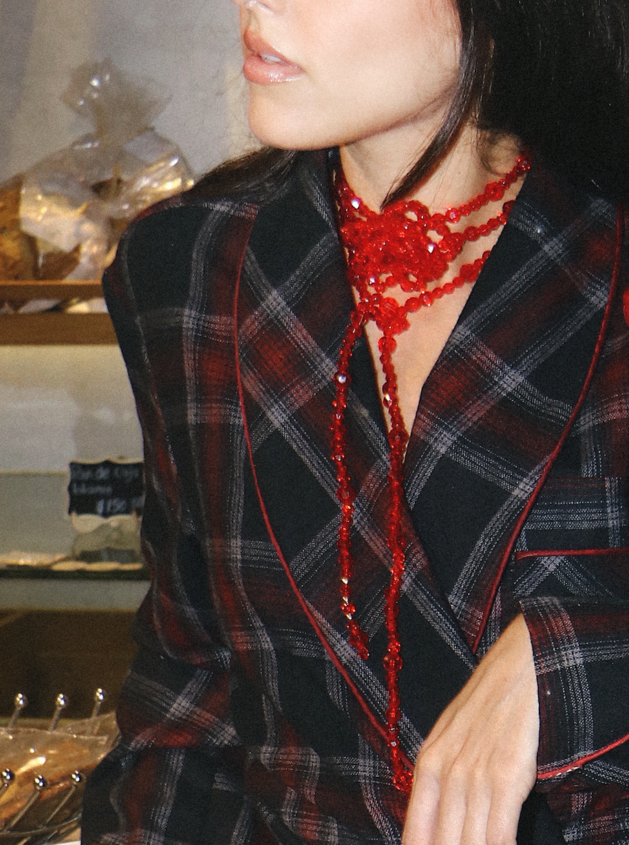 Camelia Bow Tie - Garnet