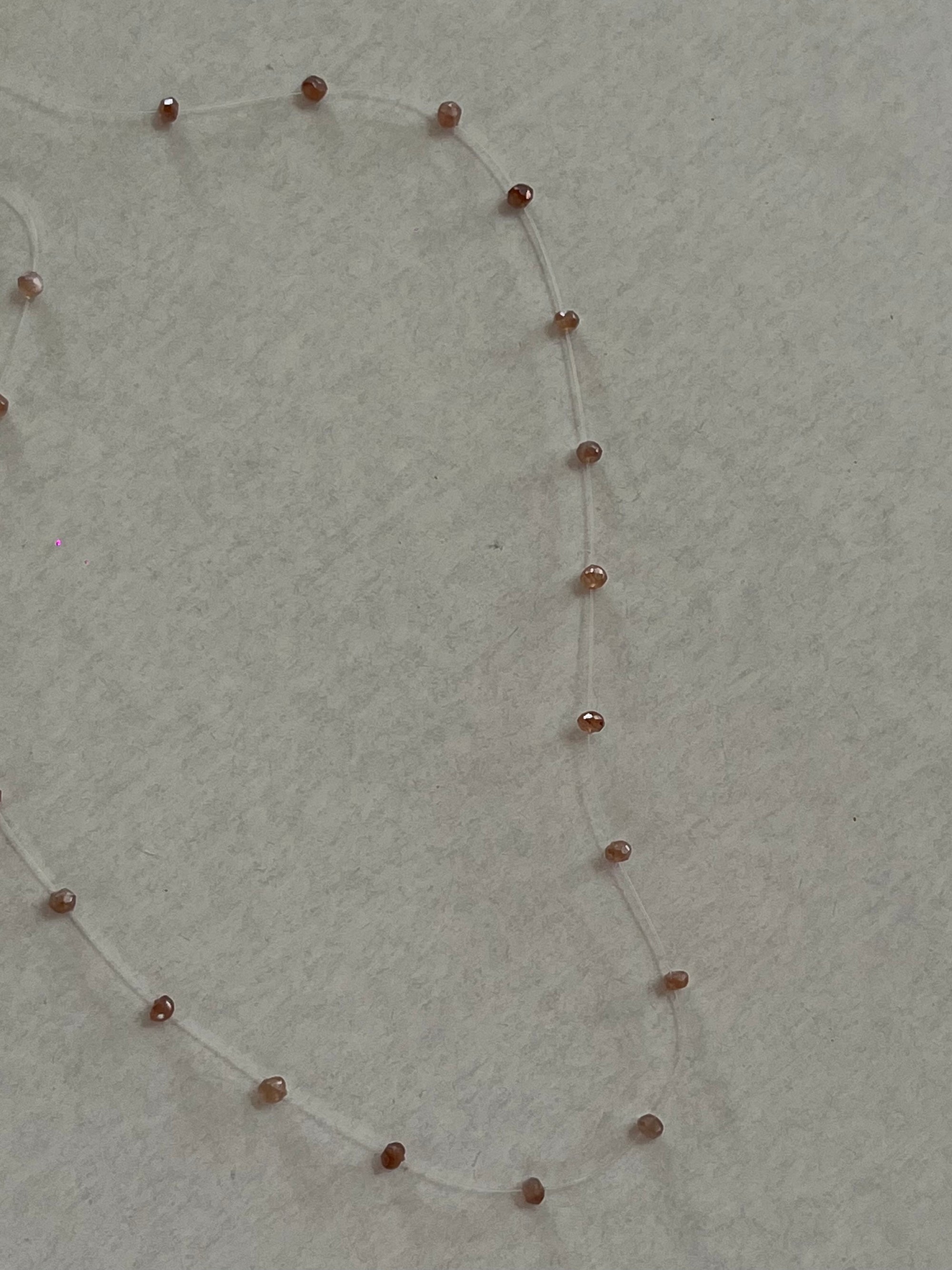 Nude Choker Piedra Luna rosa