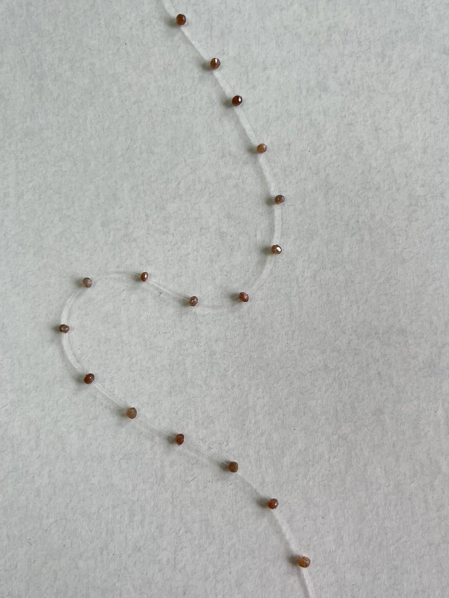 Nude Choker Piedra Luna rosa